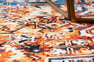Makro Abra Kusový koberec ANTIKA Vhodný k praní klasický moderní granátový pomerančový Rozměr: 80x150 cm