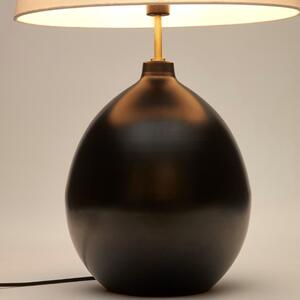Bílá látková stolní lampa Kave Home Foixa