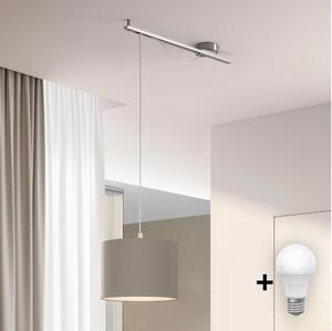 Eglo - LED Lustr na lanku CALCENA 1xE27/60W/230V chrom/taupe