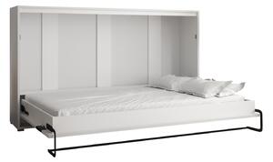 Horizontálna výklopná posteľ HAZEL 90 - matná biela / čierna matná