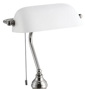 Eglo 901019 - Stolní lampa BANKER 1xE27/60W/230V bílá/lesklý chrom