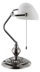 Eglo 901019 - Stolní lampa BANKER 1xE27/60W/230V bílá/lesklý chrom