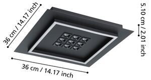 Eglo 901192 - LED Stmívatelné stropní svítidlo BALAZOTE LED/21,4W/230V černá +DO