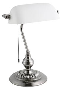 Eglo 901019 - Stolní lampa BANKER 1xE27/60W/230V bílá/lesklý chrom