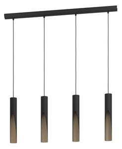 Eglo 901733 - LED Lustr na lanku BARBOTTO 4xGU10/4,5W/230V 3000K černá/hnědá