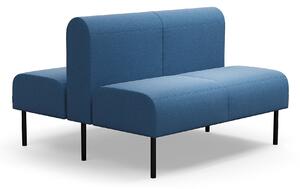 AJ Produkty Modulární sedačka VARIETY, oboustranná, 2místná, potahová látka Pod CS, modrá