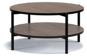 Kulatý konferenční stolek s úložným prostorem VILEM - hnědý