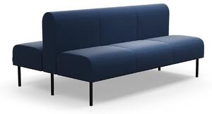 AJ Produkty Modulární sedačka VARIETY, oboustranná, 3místná, potahová látka Pod CS, námořnická modrá