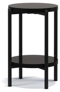Kulatý odkládací stolek VILEM - matný černý