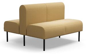 AJ Produkty Modulární sedačka VARIETY, oboustranná, 2místná, potahová látka Pod CS, žlutá