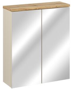 Comad Bali Cashmere skříňka 60x20x70 cm se zrcadlem béžová BALI CASHMERE 84-60-2D