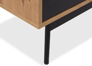 Široký TV stolek MIO - dub artisan / černý