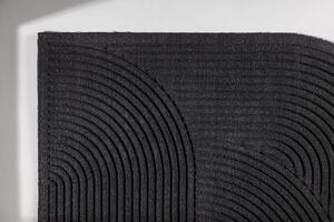 Obdélníkový koberec Valentino, černý, 60x90