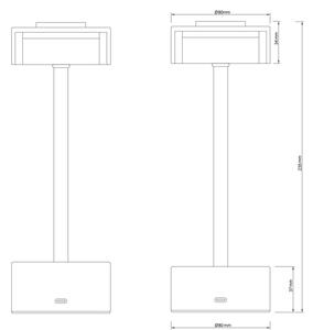 Globo 21026N - LED Stm. stolní lampa SHIRA LED/2,5W/3,7V 2700/4000/6500K matný