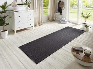 BT Carpet - Hanse Home koberce Běhoun Nature 104276 Anthracite – na ven i na doma - 80x150 cm