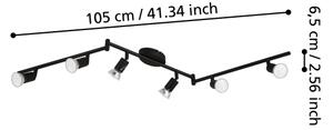 Eglo 32433 - LED Bodové svítidlo BUZZ-LED 6xGU10/2,8W/230V 3000K černá