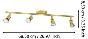 Eglo 33187 - LED Bodové svítidlo BUZZ-LED 4xGU10/2,8W/230V 3000K zlatá