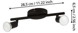 Eglo 32429 - LED Bodové svítidlo BUZZ-LED 2xGU10/2,8W/230V 3000K černá
