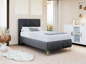 Čalouněná jednolůžková postel 90x200 HILARY - šedá