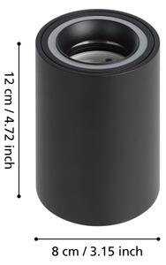 Eglo 901168 - LED RGBW Stmívatelné bodové svítidlo CAROSSO-Z LED/4,9W/230V černá
