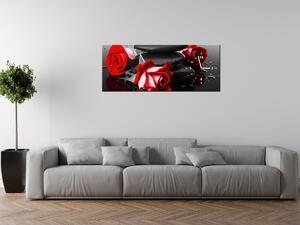 Obraz s hodinami Roses and spa Rozměry: 30 x 30 cm