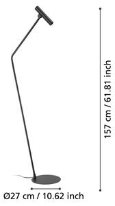Eglo 900909 - LED Stojací lampa ALMUDAINA LED/5W/230V 3000K černá