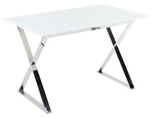 Jídelní stůl ATTICA Bílá 120 cm 70 cm Bezpečnostní sklo