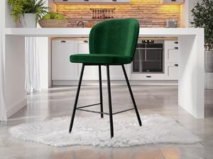 Čalouněná barová židle MOREEN - černá / zelená