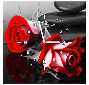 Obraz s hodinami Roses and spa Rozměry: 60 x 40 cm