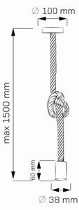 LED Lustr na lanku ROPE 1xE27/8W/230V