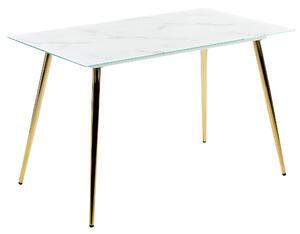 Jídelní stůl MULGA Mramor/Zlatá 120 cm 70 cm Bezpečnostní sklo