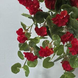 Umělý muškát červený závěsný 80 cm s UV ochranou - Červená - 71 - 90 cm - Ano