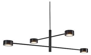 NORDLUX Designové závěsné LED osvětlení CLYDE, 4x5W, teplá bílá, černé 2010803003