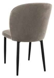 Čalouněná jídelní židle MOREEN - černá / tmavá šedá