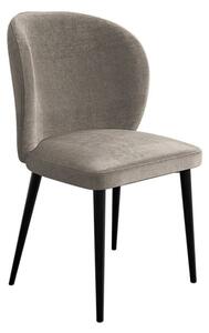 Čalouněná jídelní židle MOREEN - černá / tmavá šedá