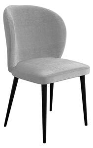 Čalouněná jídelní židle MOREEN - černá / světlá šedá
