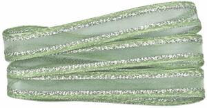 Stuha organzová MONDAN MINT SILVER pastelově zelená 15mm x 2m (7,-Kč/m)