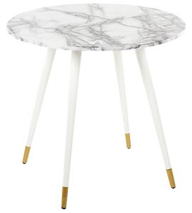 Jídelní stůl GUTIERE Bílý mramor 80 cm 80 cm