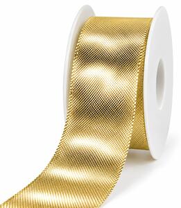 Stuha lurexová CELEBRATION GOLD zlatá lesklá 40mm x 2m (14,-Kč/m)