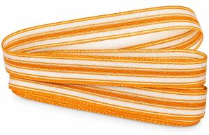 Stuha pruhovaná Color Stripes ORANGE oranžová 15mm x 2m (5,- Kč/m)