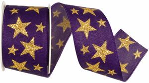 Stuha vánoční VIOLETT HEAVEN fialová 40mm x 2m (14,-Kč/m)
