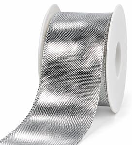 Stuha lurexová CELEBRATION SILVER stříbrná 40mm x 2m (14,-Kč/m)