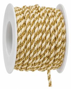 Provázek dekorační TwistCord Elegant Gold & Cream zlato-krémový 3mm x 3m (3,30 Kč/m)