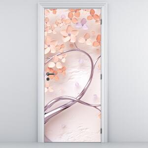 Fototapeta na dveře - Korálové květy stromu, abstrakt (95x205cm)