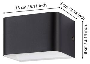 Eglo 901016 - LED Nástěnné svítidlo SANIA LED/6W/230V 3000K černá