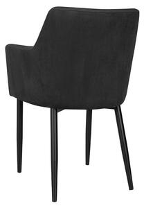 Čalouněná jídelní židle HAUMON - černá