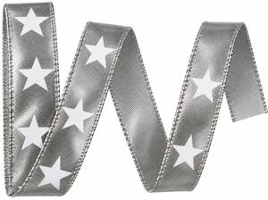Stuha vánoční stříbrná WHITE STAR SILVER lurexová 25mm x 2m (9,- Kč/m)