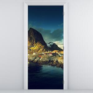 Fototapeta na dveře - Rybářská vesnice v Norsku (95x205cm)