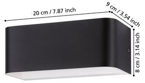 Eglo 901017 - LED Nástěnné svítidlo SANIA LED/10W/230V 3000K černá