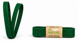 Stuha látková Nature Taft – Forest Green tmavě zelená 15mm x 2m (7,-Kč/m)
